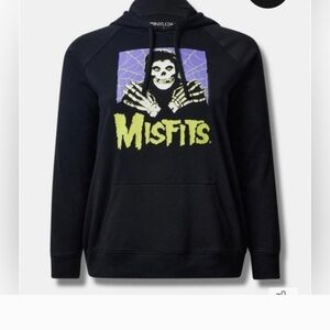 Torrid Black Misfits Graphic Hoodie Size 6